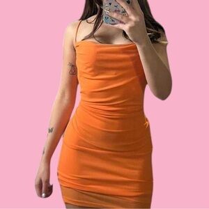 Orange Sleeveless Dress